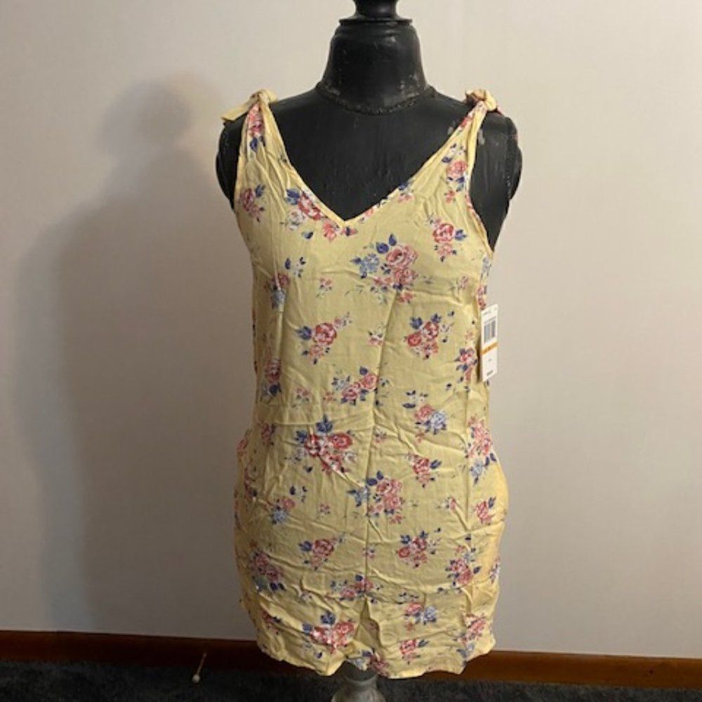 Copper Key yellow dress with side pockets, Size small